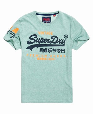 Superdry Premium Goods Duo Férfi Pólók Zöld | ISEXR6428